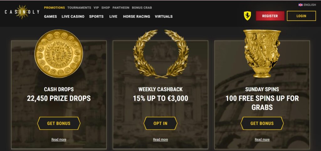 Casinoly Casino Bonuses